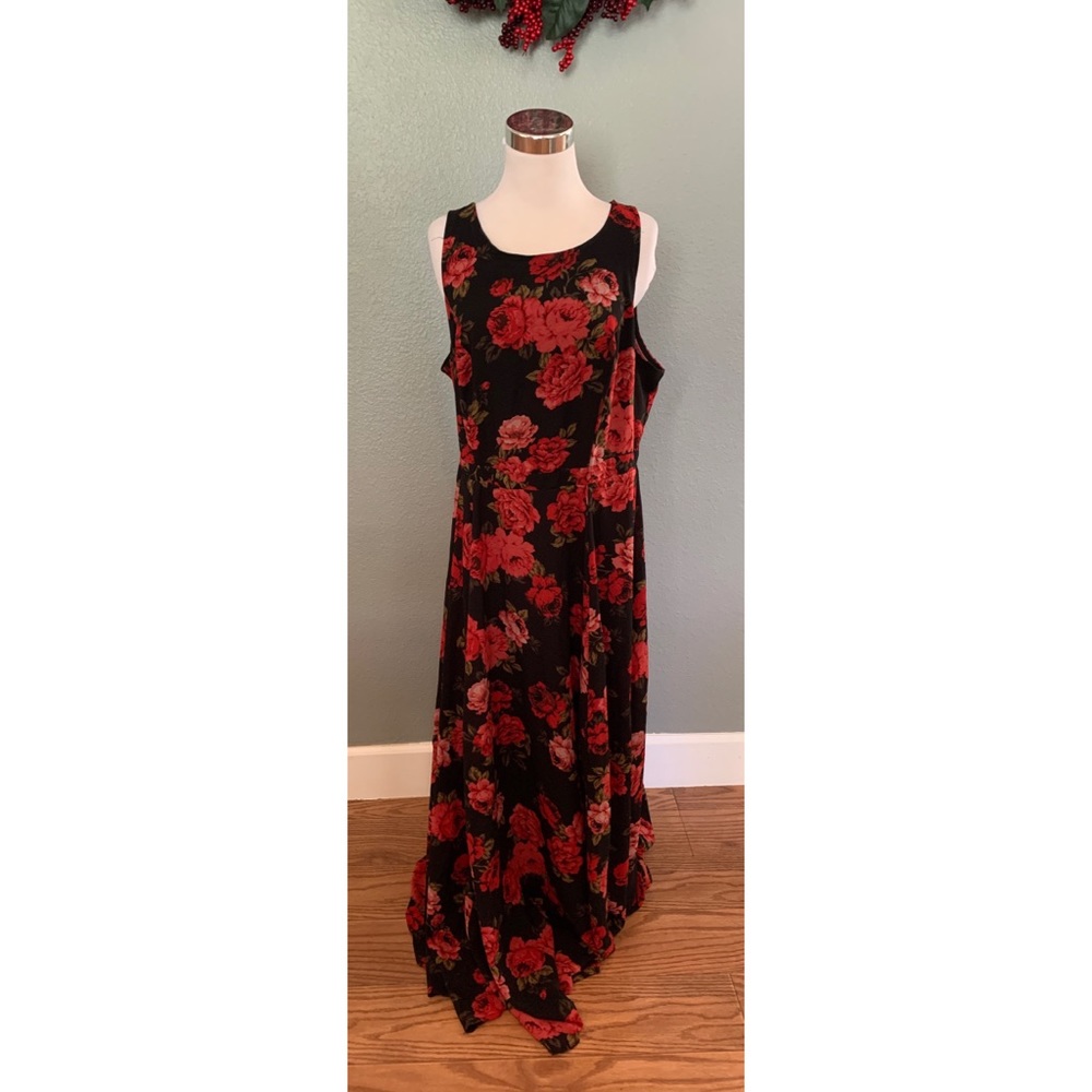 Torrid Floral Full Length Dress Sz 14